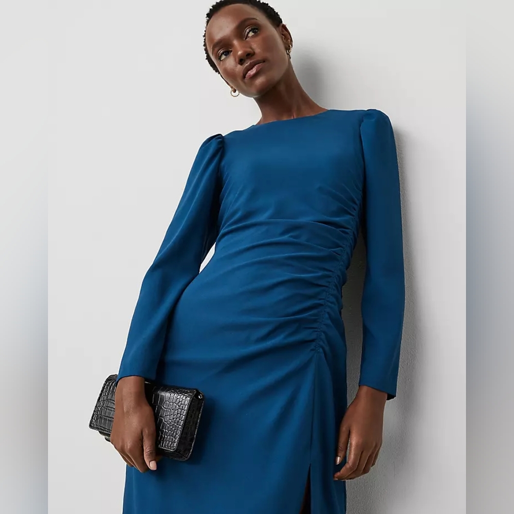 Ann Taylor Runched Midi Dress